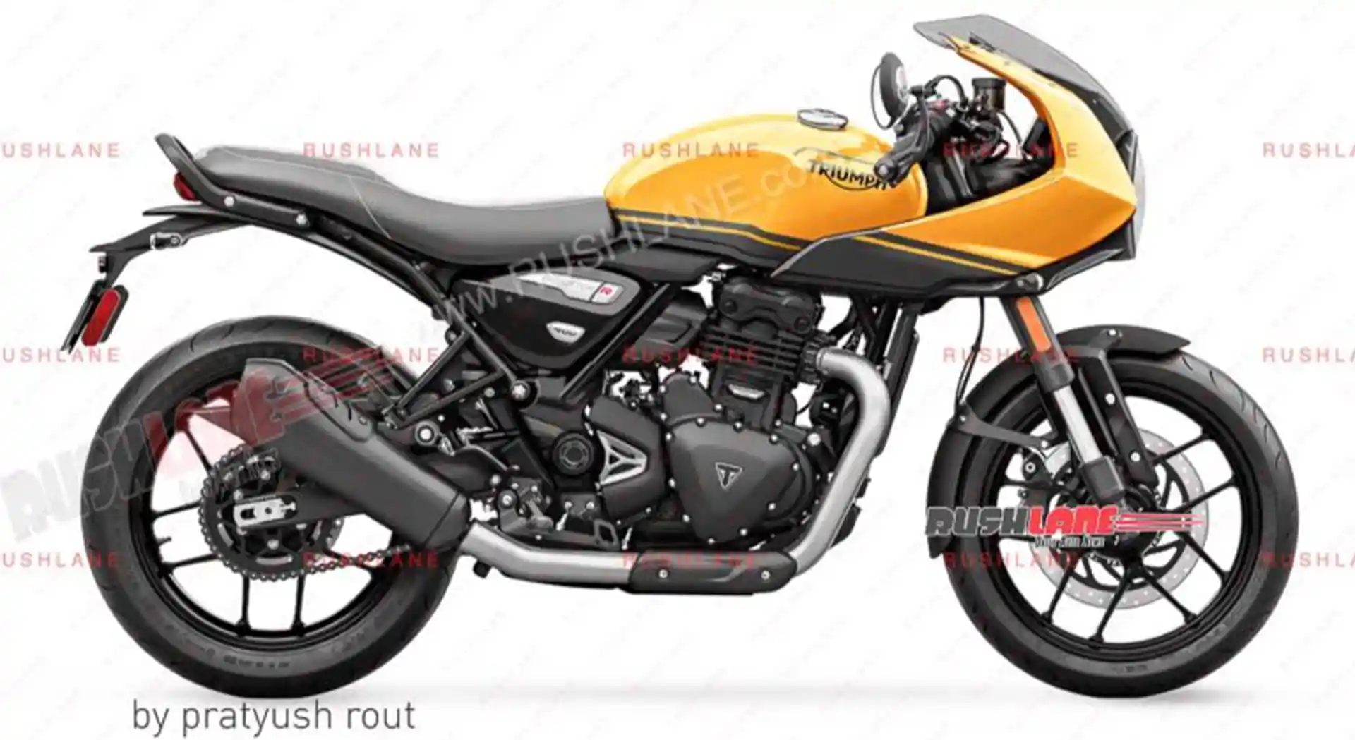 Render Motor Cafe Racer Triumph Thruxton 400 yang Segera Meluncur