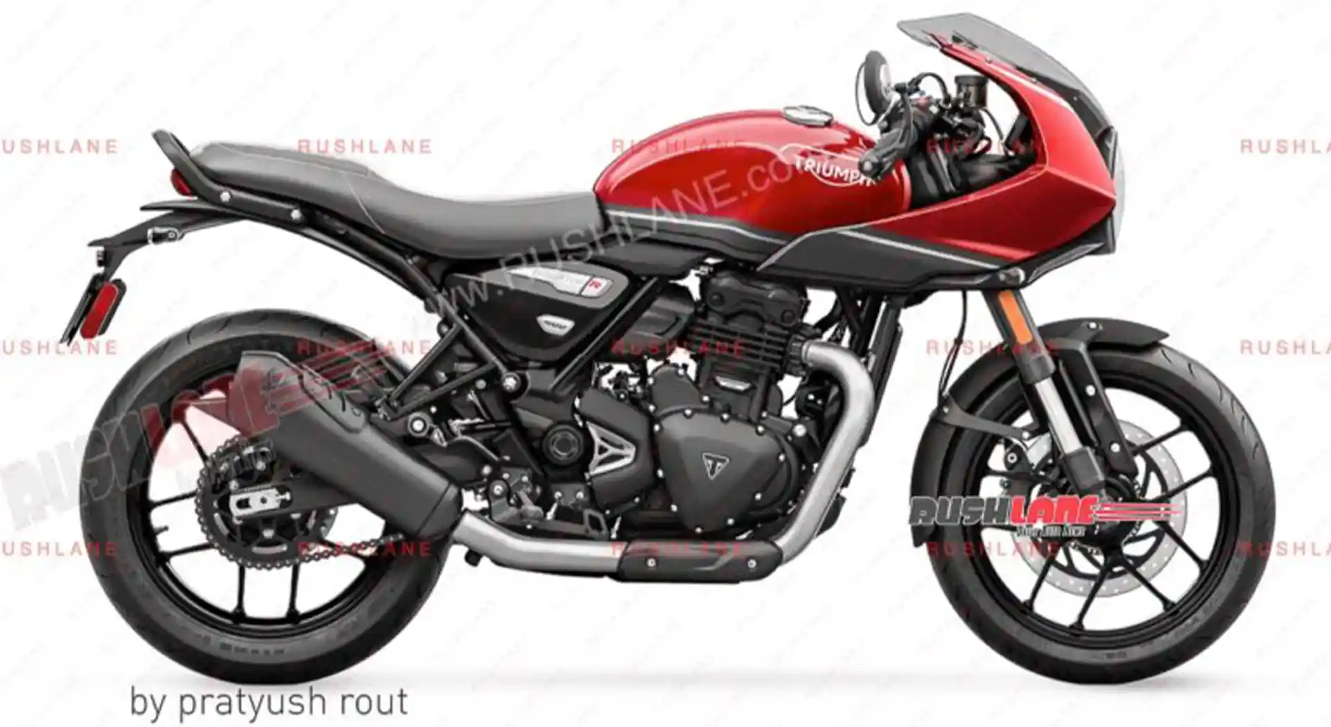 Render Motor Cafe Racer Triumph Thruxton 400 yang Segera Meluncur