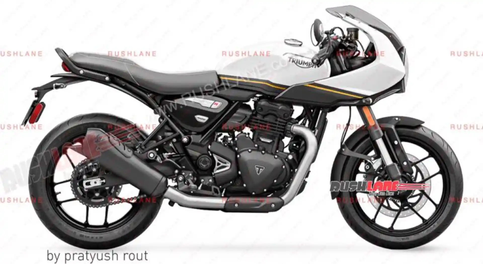 Render Motor Cafe Racer Triumph Thruxton 400 yang Segera Meluncur