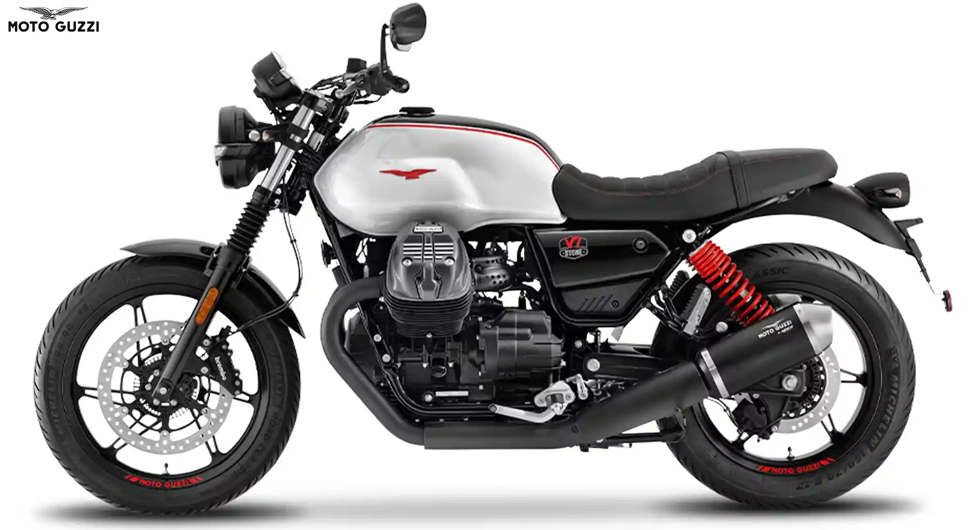 Moto Guzzi V7 Stone Ten Samping