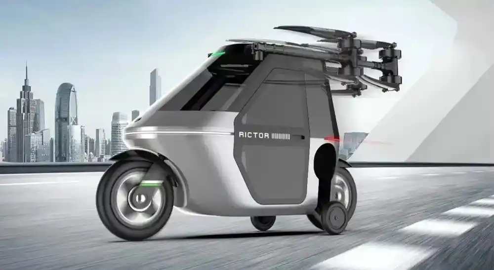 Motor Listrik Rictor Skyrider X1 Bisa Berubah Jadi Drone dan Terbang Sampai 200 Meter!