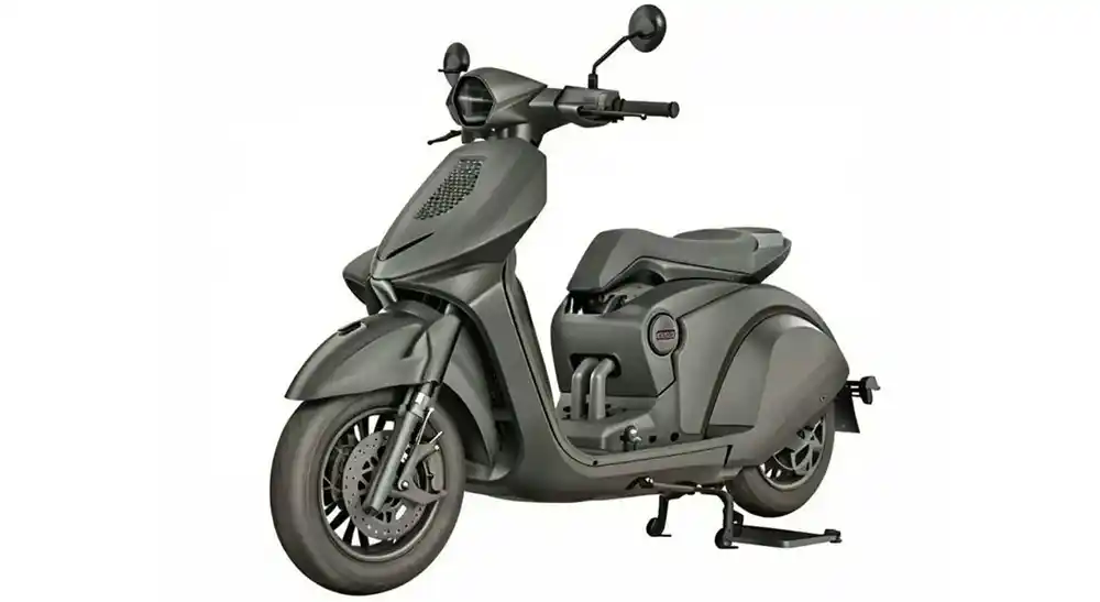 Gambar Paten Skutik Baru Mirip Vespa 946, Leheran Knalpotnya Nongol di Tengah?