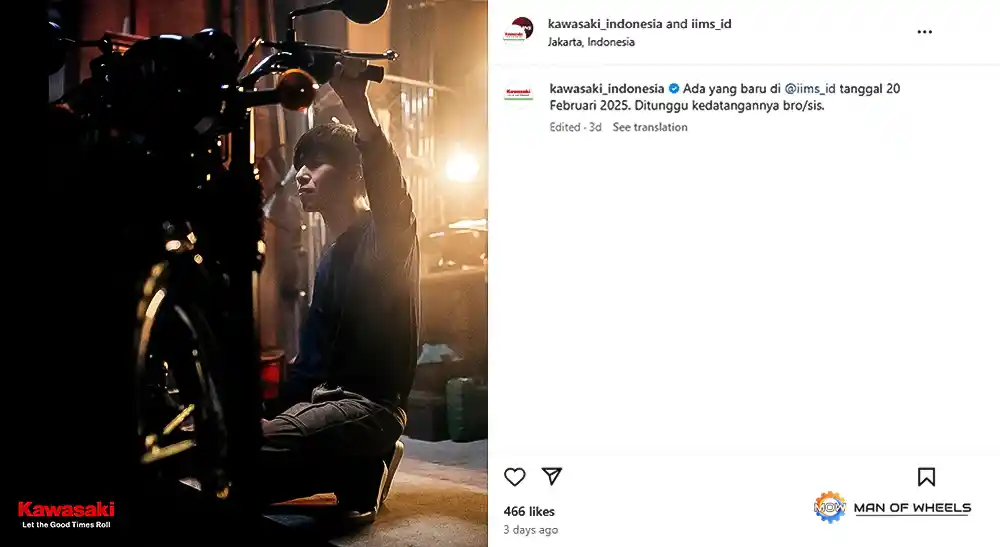 Postingan Instagram Kawasaki Indonesia, Bakal Merilis Motor Baru di IIMS 2025!