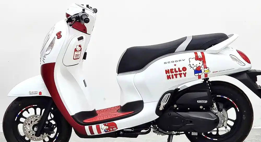 Meluncur Honda Scoopy Hello Kitty Edisi Spesial, Harganya Jadi 2 Kali Lipat..?